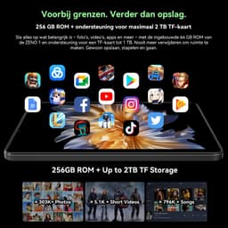 Blackview ZENO 1 Tablet - 8 inch Android 15 Tablet - 12 GB RAM+64 GB ROM(2TB TF) - T615 8-Kern KI-Chip - 4G LTE+WiFi 5G - 6000mAh - Face ID - Widevine L1 - BT5.2 - Groen — thumbnail 9