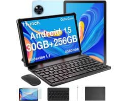 DOOGEE Tablet U11 Pro VIP - Tablette - 30GB RAM + 256GB ROM - 8580 mAh - 11 Inch 1080P 90 Hz - T7200 Octa Core - 13MP Camera - 5G WIFI - Face ID - 7.9 mm Metallic Body - Blauw