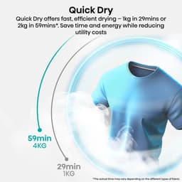 Hisense DH5I104BBAB - Wasdroger - 10 kg - Zwart - Warmtepomp - Vrijstaand - Energieklasse A - Auto Dry - iCare - iDry - Trommelverlichting - ConnectLife - TouchScreen - Stoom functie - Anti Kreuk — thumbnail 13