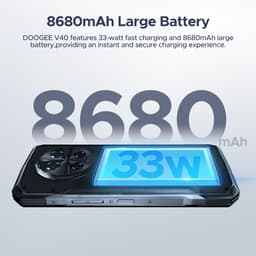 DOOGEE V40 5G - Robuuste Smartphone - Robuuste Telefoon - 32 GB RAM + 512 GB ROM - 6,78 inch 2,4K 120Hz - 108 MP AI camera - 8680 mAh/33W - MediaTek Dimensity 7300 - Face ID - Drie sleuven - Vingerafdrukherkenning - NFC - GPS - Rood — thumbnail 9