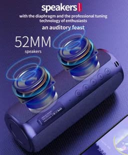 Zealot S51 Bluetooth Speaker – Krachtig & Draagbaar – Tot 10 Uur Speeltijd – Rijk Stereo-geluid & Extra Bas – IPX5 Waterbestendig — thumbnail 5