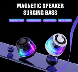 SX-M2 Bluetooth Mini Speaker – Magnetische Telefoonhouder – RGB Lichtshow – Compact & Draagbaar – Tot 5 Uur Speeltijd – IPX4 Spatwaterdicht — thumbnail 4