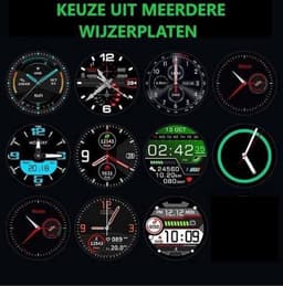 Belesy® Contact - Smartwatch Dames – Smartwatch Heren - Horloge – Stappenteller - Bloeddruk - 1.3 inch - Kleurenscherm - Full Touch - Bluetooth Bellen - Zilver - Staal - Moederdag — thumbnail 14