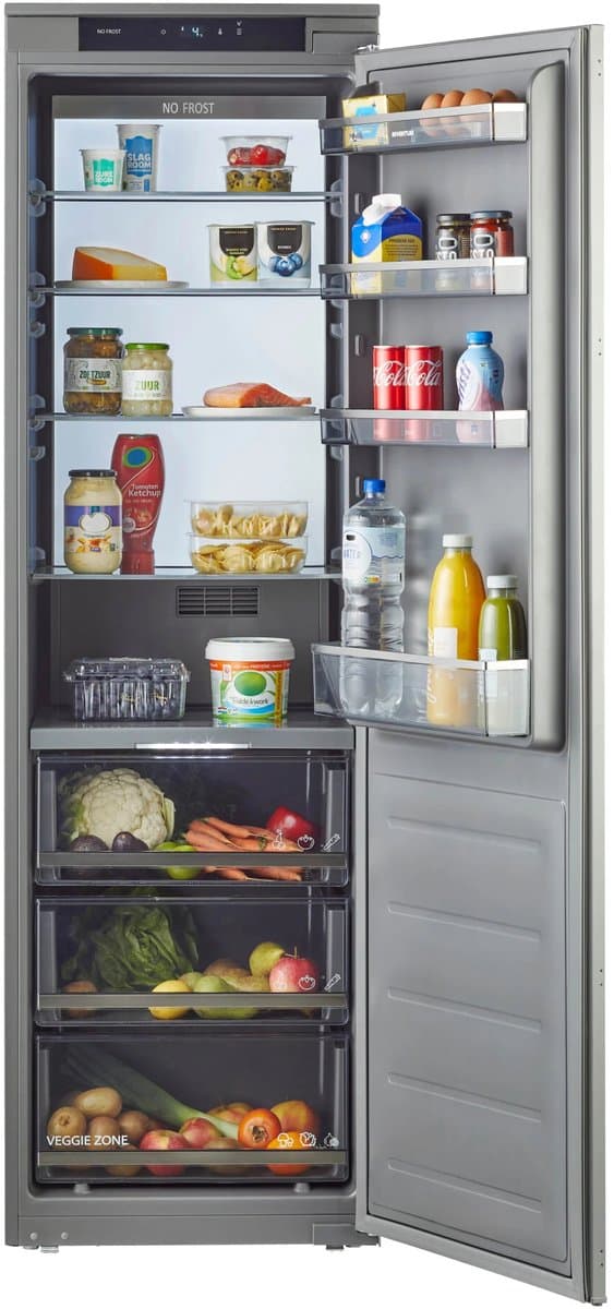 Inventum IKK1786GS inbouw koeler - Inhoud 280 liter - Nis 178 cm - sleepdeur - energielabel D — afbeelding 1