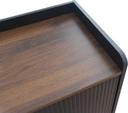 Stijlvolle TV-kast met Twee Lades en Schuifdeuren - Modern Design in Natuurlijk Hout — thumbnail 4