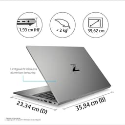 HP ZBook Firefly 15.6 G8 Intel® Core™ i5-1135G7 Mobiel werkstation 39,6 cm (15.6") Full HD Touchscreen - 16 GB DDR4-SDRAM - 1 TB SSD - NVIDIA Quadro T500 - LTE / 4G / Wi-Fi 6 (802.11ax) - Windows 11 Pro - Grijs — thumbnail 2