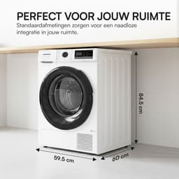 Heinner HHPD-M8N13PBKE++ Warmtepompdroger - 8 kg - 16 Programma’s - LED-display - Anti-kreuk - Trommelverlichting - 5 Jaar Garantie — thumbnail 7