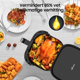 Dewelling XL 6,5 L Airfryer 625A – 1700 W heteluchtfriteuse met metalen binnenruimte, 8 programma’s en touchscreen– eenvoudig te reinigen — thumbnail 11