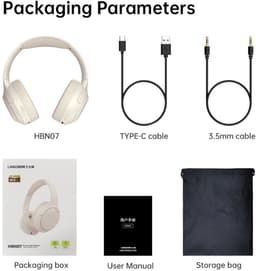 Koptelefoon- bluetooth- Actieve Ruisonderdrukking (ANC) & ENC Microfoon- 70 Uur Batterij- Comfortabele- Over-Ear — thumbnail 7