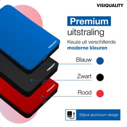 VisiQuality High-Speed Externe Harde Schijf 1 TB - Draagbare Harde Schijf USB 3.0 - Voor Windows & Mac - Xbox & PS4 games - Compact - Met handleiding - Blauw — thumbnail 5