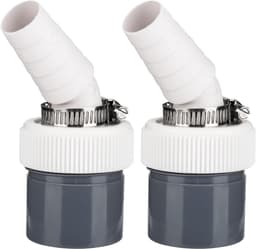 2 stuks wasmachine-afvoeradapter, ingang Ø 18-24 mm en buis Ø 40 mm, voor aansluiting vaatwasser, wasmachine afvoerslang — thumbnail 1
