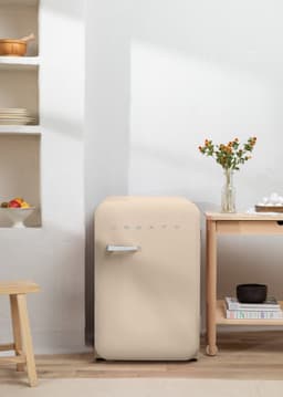 CREATE - Koelkast in retrostijl - Zand - Handvat Zilver - FRIDGE RETRO 107L — thumbnail 5