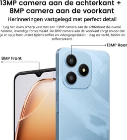 Blackview WAVE 9C Smartphone - 4G Dual SIM - 12 RAM 128GB ROM - Octa Core - 6.56 inch - Android 15 - 32GB TF kaart - Ringhouder Telefoonhoesje - Blauw — thumbnail 10