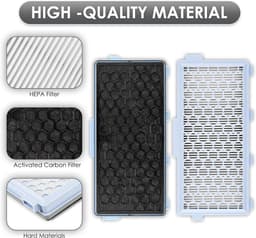 Vervangende HEPA-filters voor Miele Guard GN Hycean3D stofzuigers S8340/C2/C3/S6 S1/L1 Compact C1/Complete C2 - Inclusief 3 HEPA-filters 3 Airclean-uitlaatfilters en 3 motorafdekkingen Verpakking van 9 — thumbnail 5