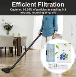 Geschikt voor Miele C2 C3 S5 S8 SF-HA 50-serie stofzuigers HEPA-filter 3D Airclean GN stofzak motorbeschermingsfilter — thumbnail 6