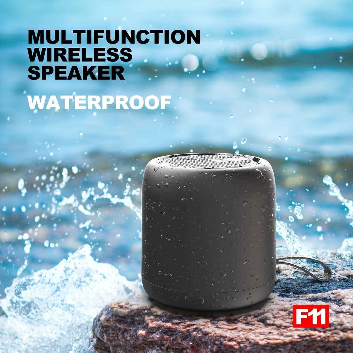 Draagbare, op maat gemaakte, draadloze TWS mini-subwoofer Geschikt voor buiten — afbeelding 1