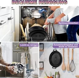 Airfryer Accessoires 4-delige bakset geschikt voor Philips Essential 41 L HD9252/HD9200 - siliconen bakvorm, grillframe, muffinvormpjes — thumbnail 7