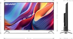 Sharp Aquos 43GP6265 - 43 inch 4K UHD QLED met Google TV - 2024 — thumbnail 3