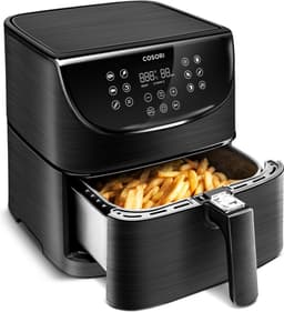 Cosori XL Airfryer - Heteluchtfriteuse 5.5 liter - Inclusief Spiezenrek en 5 Spiezen - met App Connectie – Zwart — thumbnail 4
