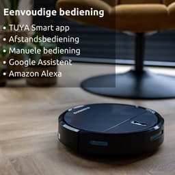 CleanDays D2-007 Robotstofzuiger met Dweilfunctie - Laadstation - 3-in-1 – Stil – 2000Pa – Huisdieren – App + Afstandsbediening — thumbnail 3