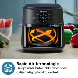 Philips 2000 Series Airfryer - NA210/00 - Kijkvenster - RapidAir - 3.2L - Tot 3 Personen - Zwart — thumbnail 9