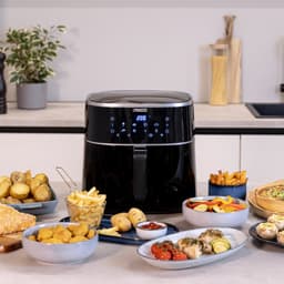 Princess Digitale Airfryer XXL 182254 - 8 liter - Extra Groot - PFAS vrij - Heteluchtfriteuse - Inclusief in hoogte verstelbaar Grillrack - Digital Touchscreen - 8 Automatische Programma's - 1800W - Zwart — thumbnail 3