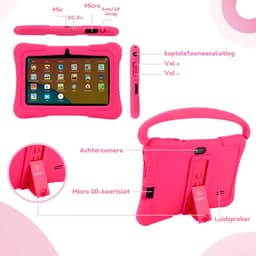 GØDLY® Kindertablet - 7 Inch - Kindertablet vanaf 3 jaar - Tablet Kinderen - Ouderlijk Toezicht - Gratis Beschermende Hoes - 12 Maanden Garantie - Roze — thumbnail 3