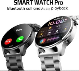 DrPhone ModelX5 - Metalen Smartwatch 46mm - A-GPS - Sport Mannen - Touchscreen - Berichten - Bluetooth Bellen + Extra Siliconen Band - Zwart — thumbnail 19
