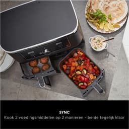 Foodi Max Dual Zone Airfryer – 2 Laden – 9.5L – 6-In-1 Functies – Olievrij – Anti-Aanbak – Vaatwasserbestendig – Zwart — thumbnail 2