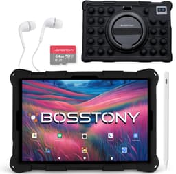 Bosstony Snelle Kids Tablet 10 inch - Ouderlijk Toezicht - 6000mAh Batterij - Android 13 - Incl Beschermpakket - Kindertablet vanaf 3 jaar - Tablet Kinderen — thumbnail 1