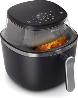 Philips 3000 Series Airfryer - NA341/00 - Kijkvenster - RapidAir Plus - 7.2L - Tot 6 Personen - Zwart — thumbnail 1