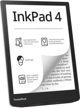 PocketBook - Inkpad 4 - Stardust Silver - 7,8 inch - Tekst-naar-spraak - Waterbestendig - Bluetooth - Ondersteunt alle bekende indelingen voor e-books en luisterboeken — thumbnail 1