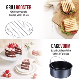DistinQ Heteluchtfriteuse Airfryer accessoires Set Universeel - Ook geschikt voor Airfryer XL en XXL - ⌀ 20 cm — thumbnail 4