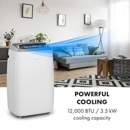 Klarstein Mobiele airconditioner met luchtafvoerslang, 4-in-1 airconditioner met ventilator, luchtontvochtiger & nachtmodus, Kleine & draagbare airconditioner voor thuis & op kantoor, Laag verbruik, 12000 BTU,5 kW voor 56 m² - Afstandsbediening — thumbnail 20