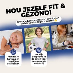 Denver Smartwatch Kinderen - Bellen/SMS/Whatsapp - Voor Android & iOS - Stappenteller - Slaapactiviteit - Hartslag, Bloeddrukmeter, Sportmodus - SWK120BU — thumbnail 6