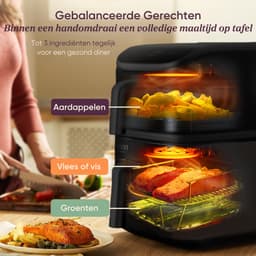 Cosori TurboTower – Dubbele Airfryer XXL – 10.8L – 2 Manden Apart Instelbaar – 7 Programma’s — thumbnail 8