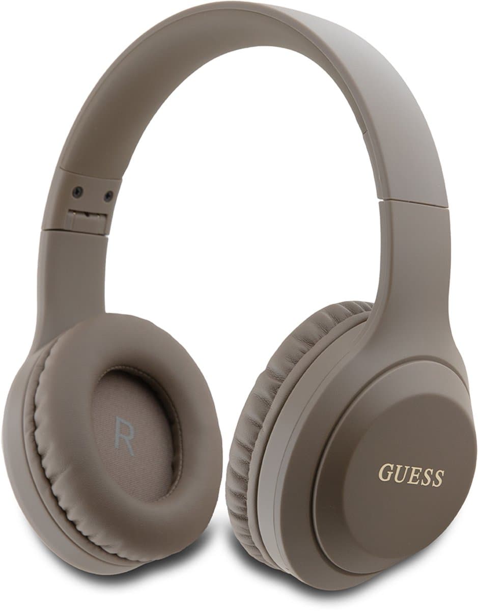 Guess Classic Logo Draadloze Koptelefoon Bruin — afbeelding 1