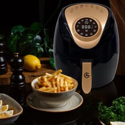 AG5200 Airfryer - Zwart - Compact - tot 4 Personen - 4 Liter - Anti-aanbak - Uitneembare Bak - Vaatwasserbestendig - Met Receptenboek - Stil- Snelkooktechnologie - — thumbnail 9