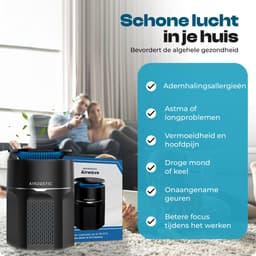 Airdestic Airwave Luchtreiniger - Air Purifier - Hepa 13 Filter – CADR 275 m³/h - Luchtreinigers – Luchtfilter – Effectief Tegen Huisstofmijt, Stof, Hooikoorts En Meer – App — thumbnail 4