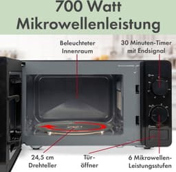 Bomann MW 6014 CB zwart — thumbnail 5