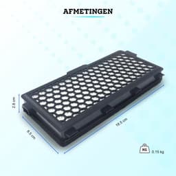 Somstyle Actieve HEPA Filter Set 2 Stuks Geschikt voor Miele Classic Compact C1, Complete C2 & C3 - Vervangbare Stofzuiger Onderdelen - 2 Stuks - Zwart — thumbnail 2