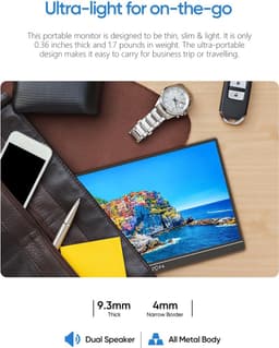 Arzopa A1 Game Z1FC - Portable Gaming Monitor - Ingebouwde Kickstand - 144hz - 16.1 inch — thumbnail 7