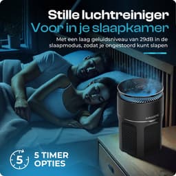 Airdestic Airwave Luchtreiniger - Air Purifier - Hepa 13 Filter – CADR 275 m³/h - Luchtreinigers – Luchtfilter – Effectief Tegen Huisstofmijt, Stof, Hooikoorts En Meer – App — thumbnail 5