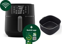 Philips Airfryer Connected 5000 Series - HD9285/93 - 7,2 liter (XXL) - Heteluchtfriteuse - RapidAir - Quickclean - Met bakvorm — thumbnail 21