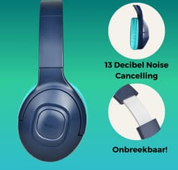 WiseQ Onbreekbare Draadloze Kinderkoptelefoon – Koptelefoon Kind Bluetooth – Koptelefoon Kinderen Draadloos – Over Ear – 45 Uur Batterij – Met Microfoon – Volumebegrenzer – Blauw — thumbnail 5