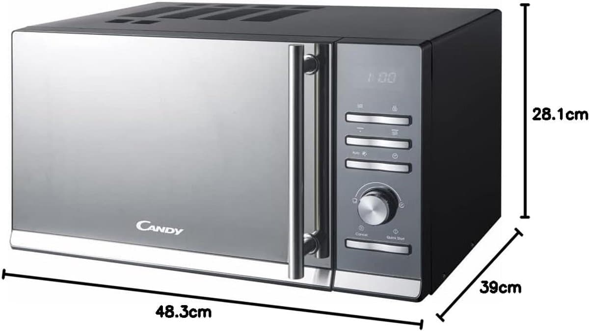 Magnetron met Grill - Compacte Oven - Snel Koken - Gecombineerde Functies - 23 Liter - Zwart — afbeelding 1