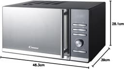 Magnetron met Grill - Compacte Oven - Snel Koken - Gecombineerde Functies - 23 Liter - Zwart — thumbnail 1
