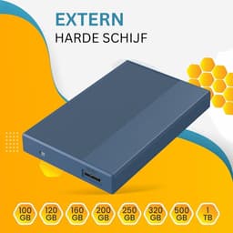 White-label Harde Schijf Extern - Draagbare - 500GB Opslag - Zwart — thumbnail 2