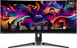 MSI MAG 341CQP QD-OLED - Curved UWQHD Gaming Monitor - 175hz - 34 inch - USB-C — thumbnail 15