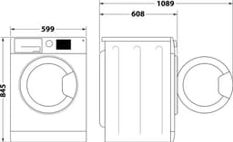 Bauknecht B8X 89ADE SILENCE | Wasmachine | 8 kg | Stoom | Duits taaldisplay — thumbnail 9
